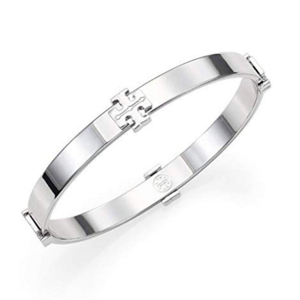 TORY BURCH | Silver Plated Logo Bangle